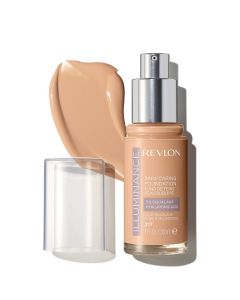 Revlon Illuminance Skin-Caring Liquid Foundation Makeup, Medium Coverage, 317 Tan Sand, 1 fl oz"