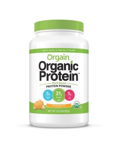 Orgain Organic Vegan 21g Protein Powder, Plant Based, Peanut Butter 2.03lb"