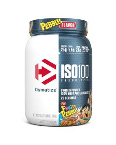 Dymatize ISO100 Hydrolyzed Whey Isolate Protein Powder, Fruity Pebbles, 20 Servings"