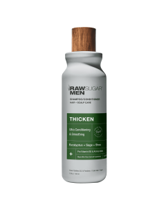 Raw Sugar Men's Thicken 2-in-1 Shampoo and Conditioner with Eucalyptus, 18 fl oz"