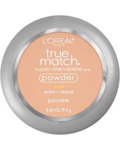 L'Oreal Paris True Match Super Blendable Oil Free Makeup Powder, Natural Beige, 0.33 oz"