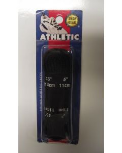 Shoe Gear Round Athletic Laces, Black, 45"", Adults, Seniors, Teens"
