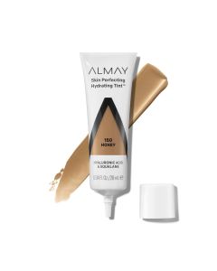 Almay Skin Perfecting Hydrating Tint, Lightweight Liquid Foundation, 150 Honey, 0.94 fl oz."