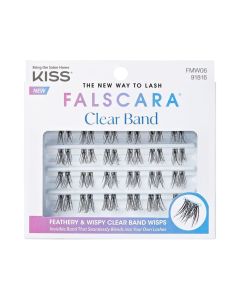 KISS FALSCARA Clear Band False Eyelash Extension Wisps Multipack, 24 Ct."