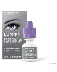 LUMIFY Redness Reliever Eye Drops, Fast Acting Brimonidine for Whiter Looking Eyes, 0.25 Fl Oz"