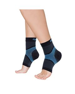 Copper Fit® Ice Plantar Fascia Ankle Compression Sleeve Brace, Black, Large/XL, FSA HSA Eligible"