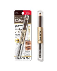 Revlon ColorStay Brow Fantasy, Eyebrow Pencil with Clear Shaping Gel, 004 Dark Brown"