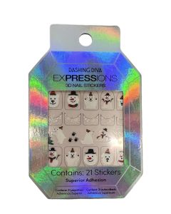 Dashing Diva Expressions 3D Nail Stickers, Tundra Fun, 21 Stickers"