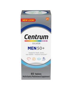 Centrum Silver Mens 50 Plus Vitamins, Multivitamin Supplement, 65 Count"