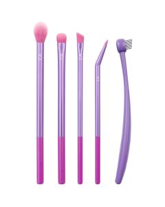 Real Techniques Eye Love Drama Makeup Brush Kit, for Eyeshadow and Brows, 5 Piece Set"