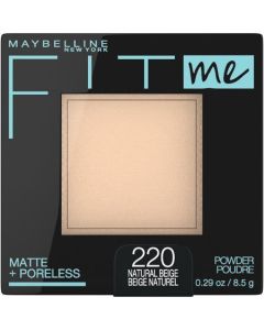 MaybellineFit Me Matte + Poreless Pressed Powder - 220 Natural Beige - 0.29oz: Oil & Shine Control, Non-comedogenic, Dermatologist Tested