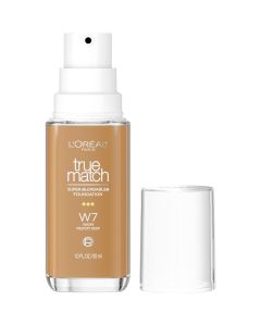 L'Oreal Paris True Match Super-Blendable Foundation, medium coverage, W7, Medium Deep, 1 fl oz"