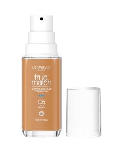 L'Oreal Paris True Match Cream Foundation Makeup, C6 Cool Medium, 1 fl oz"