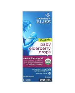 Mommy’s Bliss Organic Baby Elderberry Drops, Health Immunity Support, Unisex, 3 fl oz"