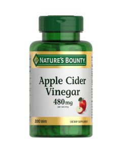 Nature’s Bounty Apple Cider Vinegar Supplement, 480 mg, 200 Tablets"