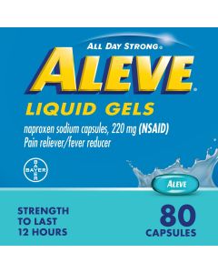 Aleve Liquid Gels Naproxen Sodium Pain Reliever, 80 Count"