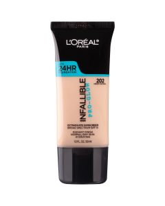L'Oreal Paris Infallible Pro-Glow Liquid Foundation Makeup, 202 Creamy Natural, 1 fl oz"