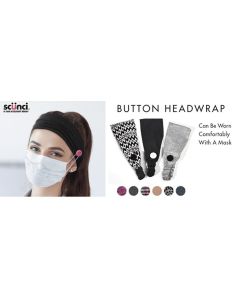 SCUNCI BUTTON HAIRBAND ASST Pack of 3