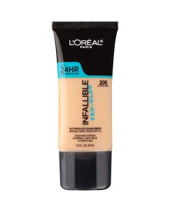 L'Oreal Paris Infallible Pro-Glow Liquid Foundation Makeup, 205 Natural Beige, 1 fl oz"
