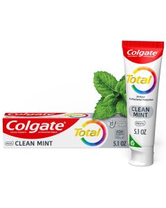 Colgate Total Clean Mint Toothpaste, Whitening Toothpaste, 1 Pack, 5.1 Oz Tube"