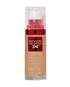 Revlon Age Defying 3X Cream Foundation Makeup, SPF 20, 040 Medium Beige, 1 fl oz"