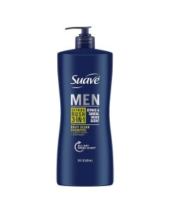 Suave Men Citrus Rush 3-in-1 Shampoo, Conditioner & Body Wash, Daily Clean, Citrus & Sandalwood, 28 fl oz"