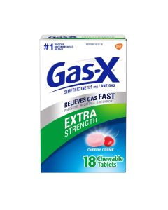 Gas-X Extra Strength Gas Relief Chewable Tablets, Cherry Creme, 18 Count"