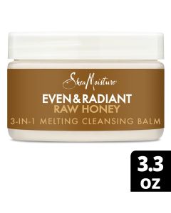 SheaMoisture Even & Radiant Face Cleanser For Uneven Skin Tone and Dark Spots 3-in-1 Cleansing Balm With Raw Honey 3.2 oz
