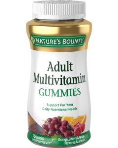 Nature's Bounty Adult Multivitamin Gummies, Multi-Flavored Vitamins, 75 Ct"