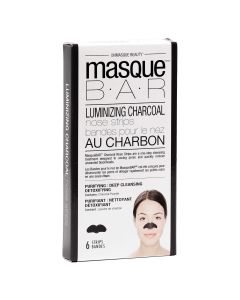 masque BAR Luminizing Charcoal Peel-Off Nose Strips 6 Pack/Box  Korean Skin Care Treatment Unclogs Pores, Removes Unwanted Blackheads  Absorbs Impurities & Excess Oil, Detoxifies, Exfoliates"