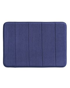 InterDesign Soft Memory Foam Non-Slip Navy Bath Mat, Small (24"" x 17"")"