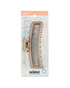 Scunci Consciously Minded Open Rectangle Claw Clip, Beige"
