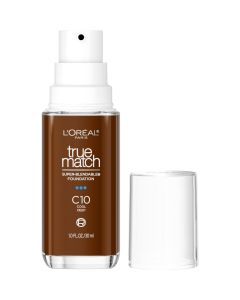 L'Oreal Paris True Match Cream Foundation Makeup, C10 Cool Deep, 1 fl oz"