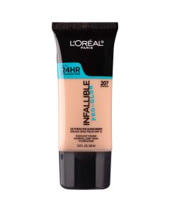 L'Oreal Paris Infallible Pro-Glow Liquid Foundation Makeup, 207 Sand Beige, 1 fl oz"