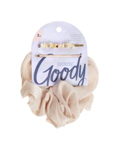 Goody XL Scrunchie and Bobby Slides Bundle - 3 Count, Winter Solstice Collection - Ouchless Hair Accessories for Men, Women, Boys & Girls - Style With Ease & Keep Your Hair Secured - All Hair Types"