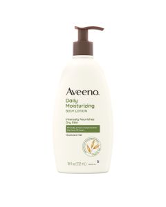 Aveeno Daily Moisturizing Body Lotion and Facial Moisturizer for Face, Body and Dry Skin, 18 oz"