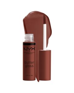 NYX Professional Makeup Butter Gloss, Non-Sticky Lip Gloss, Brownie Drip, 0.27 Oz"