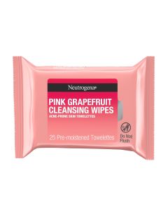 Neutrogena Oil-Free Facial Cleansing Wipes, Pink Grapefruit, 25 Ct"