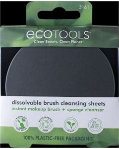 EcoTools Professional Makeup Brush Cleaner and Beauty Blender Dissolving Sheets with Textured Mat, Plastic-Free Recyclable Packaging, Cruelty Free, Vegan, Travel Size, Add Water, 30 Sheet Count@up_token@d2a7c2daebefb for liors tests for liors tests for li
