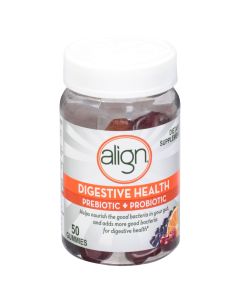 Align Digestive Health Prebiotic + Probiotic Gummies Fruit Flavored - 50 ct