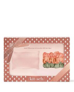 Kitsch Satin Pillowcase Scrunchie Hair Styling Gift Set - 4ct
