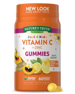 Vitamin C Gummies for Kids | With Zinc | 60 Count | Vegan, Non-GMO & Gluten Free | by Natures Truth"
