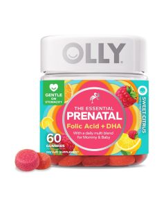 OLLY Prenatal Multivitamin Gummy for Women, Folic Acid, Vitamin D, Omega 3 DHA, 60 Ct"