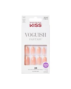 KISS Voguish Fantasy Press-On Nails, ‘Kindred’, Beige, Medium Almond, 31 Ct."