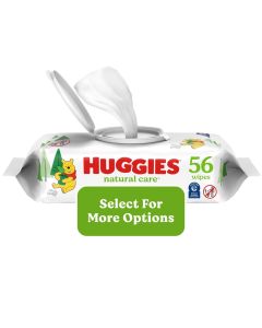 Huggies Natural Care Sensitive Baby Wipes, Unscented, 1 Pack, 56 Total Ct (Select for More)"