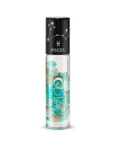 Blossom Zodiac Sign Vanilla Scented Moisturizing Roll-On Lip Gloss with Crystals, Made in USA, 0.20 fl. oz./5.9ml, Pisces"