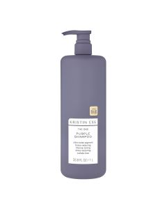 Kristin Ess One Purple Shampoo - Toning + Anti Brass - Blonde, Brunette + Silver Hair, 1L"
