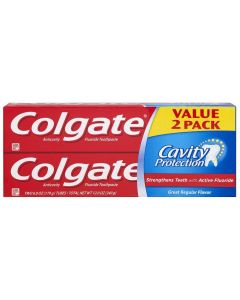 Colgate Cavity Protection Toothpaste with Fluoride - 6.0 Ounce (Twin Pack)