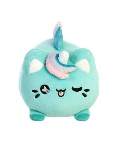 Aurora - Small Green Tasty Peach - 7"" Moon Blossom Meowchi - Enchanting Stuffed Animal