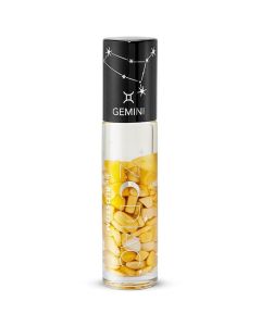 Blossom Zodiac Sign Vanilla Scented Moisturizing Roll-On Lip Gloss with Crystals, Made in USA, 0.20 fl. oz./5.9ml, Gemini"